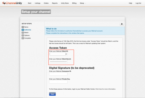 Find your Walmart Client ID and Client Secret - ChannelUnity Knowledgebase